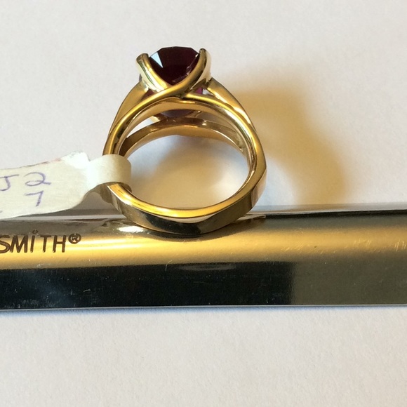 FINAL SALE PRICE HUGE 14K Rhodolite Garnet & Diamond Ring - Picture 9 of 13